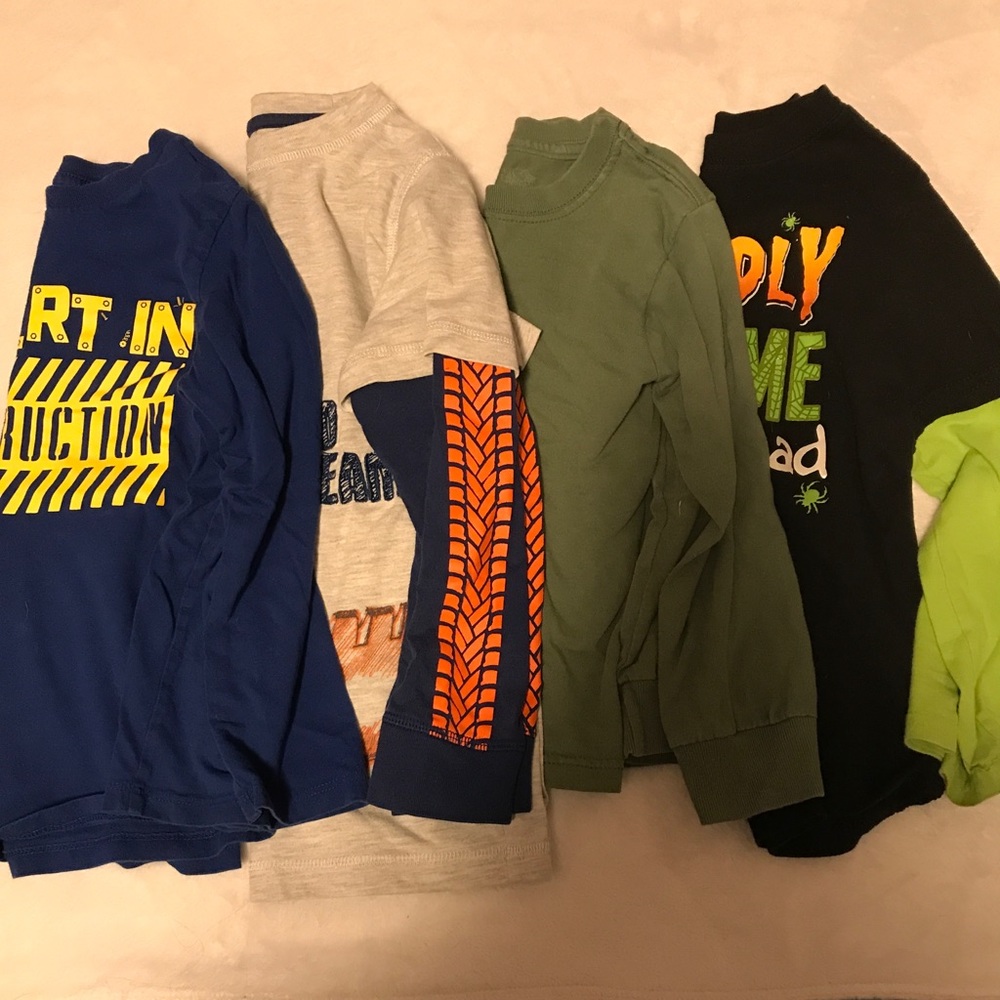 Boys size 5T long sleeve shirts
